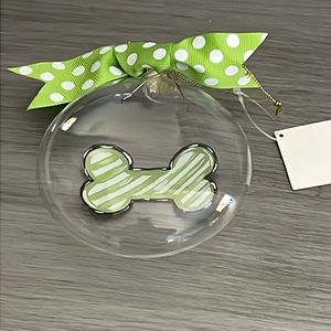NEW glass dog lovers ornament
